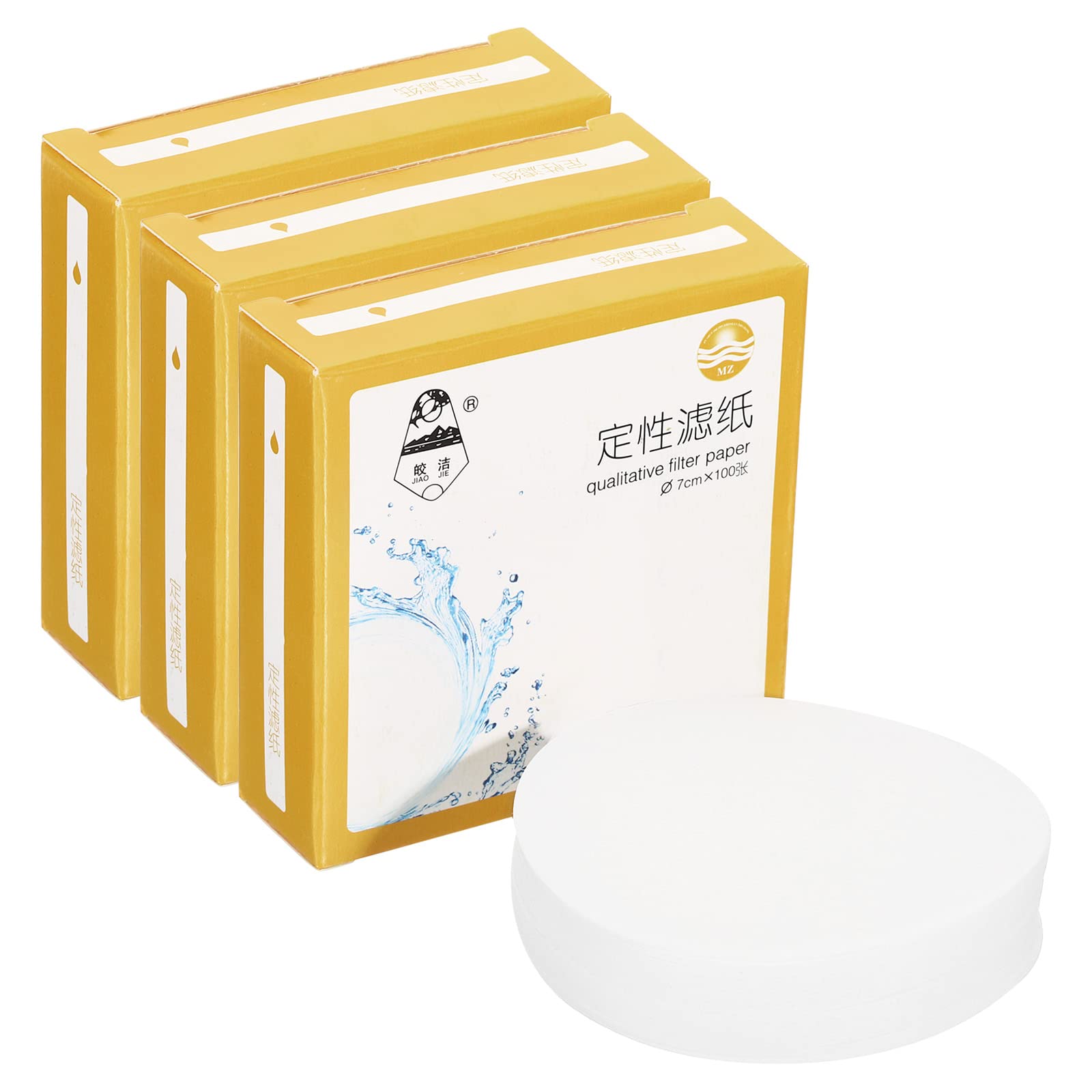 PATIKIL 300Pcs 7cm High-Quality Filter Paper Circles - Medium Speed Round Laboratory Filter Paper for Chemical, Industrial & Oil Testing - Perfect for Filtration Experiments, Lab Analysis & Quality Control