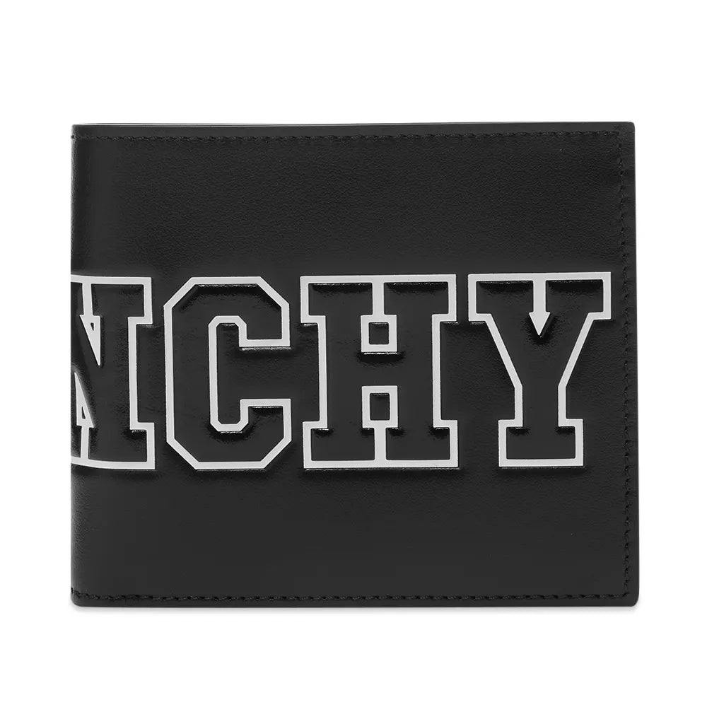 Givenchy Varsity Logo Wallet for Men - Genuine Leather Luxury Bifold Wallet with Signature Logo - Perfect for Everyday Use, Travel & Gifts