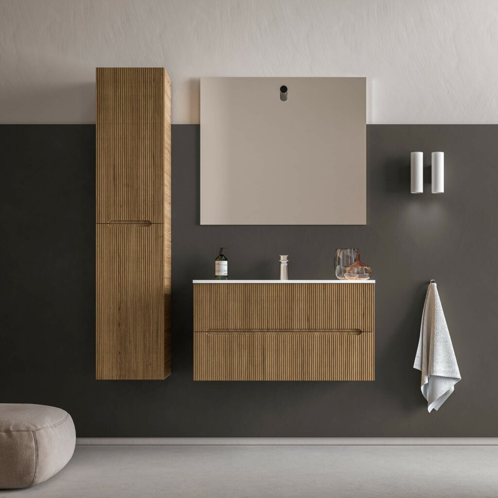 Light Wood Wall Mount Linen Cabinet - Modern Bathroom Storage Organizer for Towels & Toiletries - Perfect for Small Spaces & Apartment Living