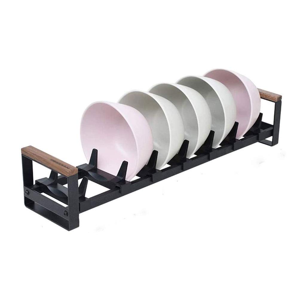 XJJZS Black Metal Dish Rack - Space Saving Single Tier Kitchen Organizer with Built-in Drip Tray, Creative Plug-in Design for Countertop or Cabinet Storage | Perfect for Small Kitchens, Apartments & RVs