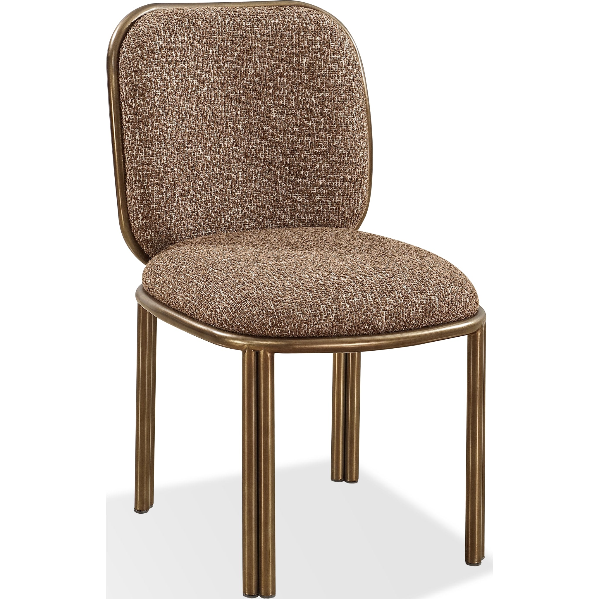 Premium Giraffe Chenille Dining Chair with Brushed Golden Stainless Steel Frame - Modern Comfortable Kitchen & Dining Room Seating for Home, Restaurant, and Office Use