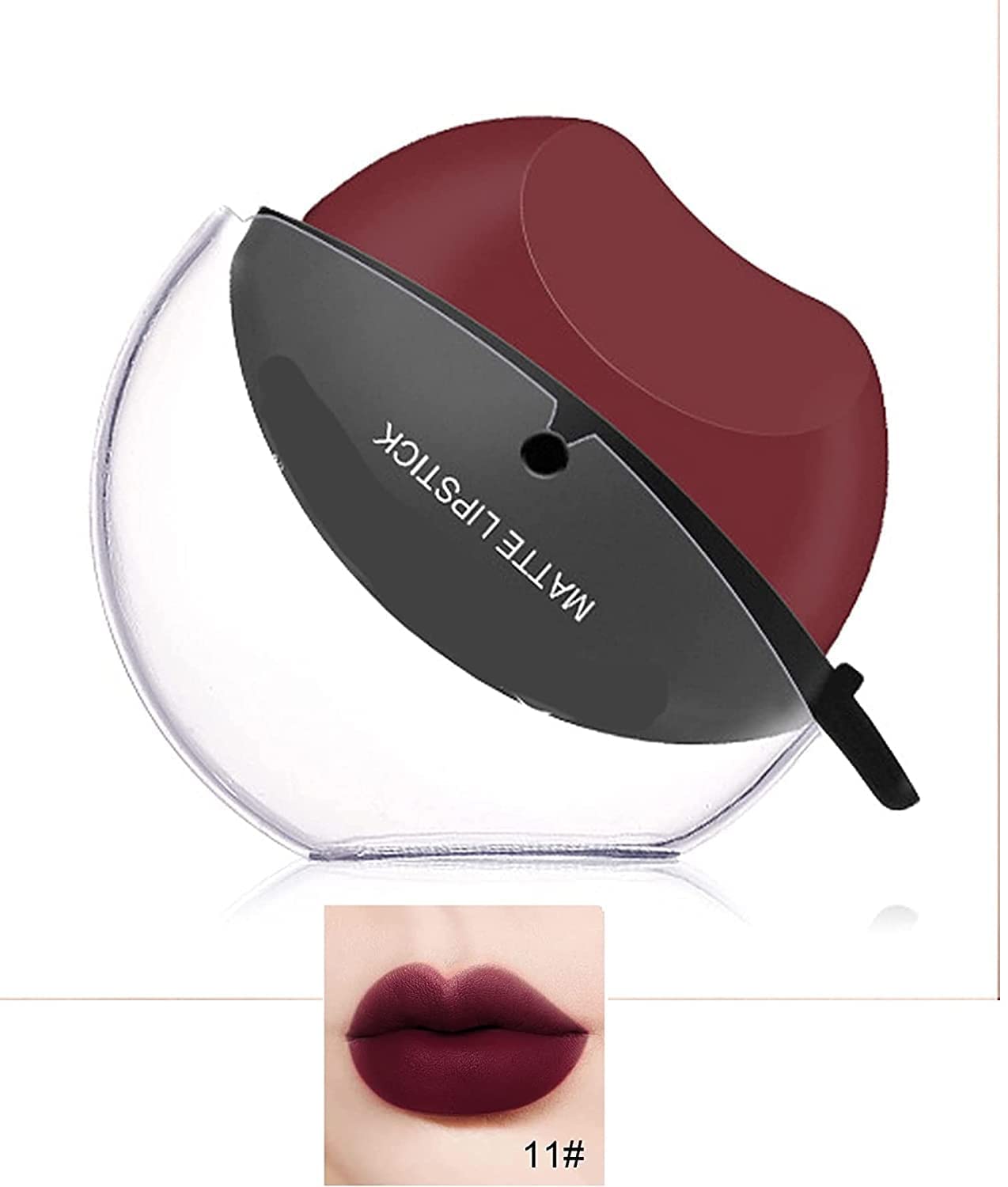 Sujjot Apple-Shaped Lipstick - Long Lasting Matte Waterproof Lipstick (Red & Maroon, 0.7oz) for Party, Date Night & Everyday Wear