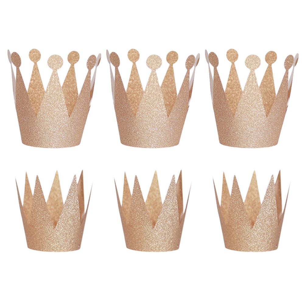 18PCS Princess & Prince Crown Hats for Kids Adults - Pink Silver Glitter Party Hats for Birthday, Wedding, Halloween Costume & Royal Theme Decorations