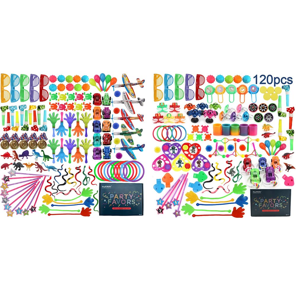 Amy&Benton 120PCS Prize Box Toys - Bulk Pinata Fillers for Kids Birthday Party Favors, Carnival Prizes for Boys & Girls - Classroom Treasure Chest Rewards & Party Supplies (Great for Birthday Parties, School Events & Carnival Games)