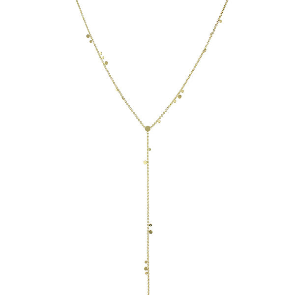Delicate Mini Disc Lariat Necklace - Elegant Layered Pendant for Women | Perfect for Casual Wear, Office & Special Occasions