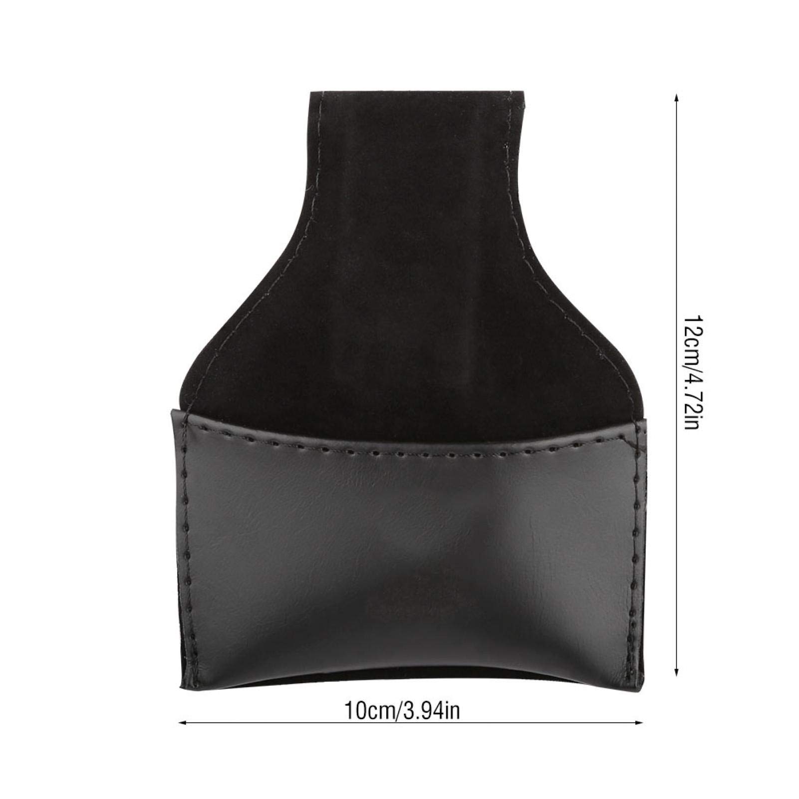 Keenso Cue Chalk Holder - Portable PU Leather Billiard Chalk Pouch Bag Accessory for Pool Players (Black) | Perfect for Bar, Game Room & Professional Pool Tournaments