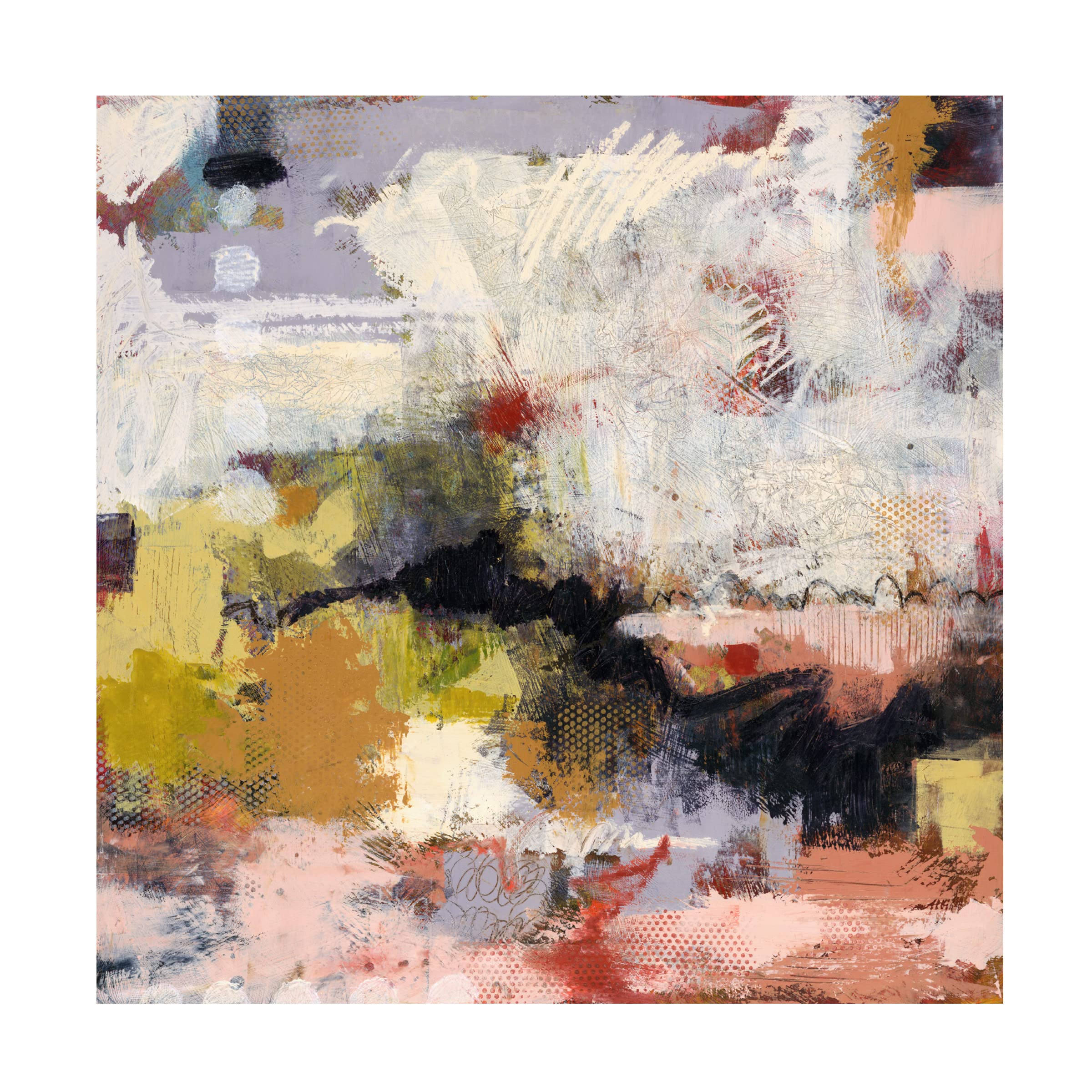 Trademark Fine Art 'Dazzle' Canvas Wall Art by Linda Nickell - Modern Abstract Painting for Living Room, Bedroom & Office Decor