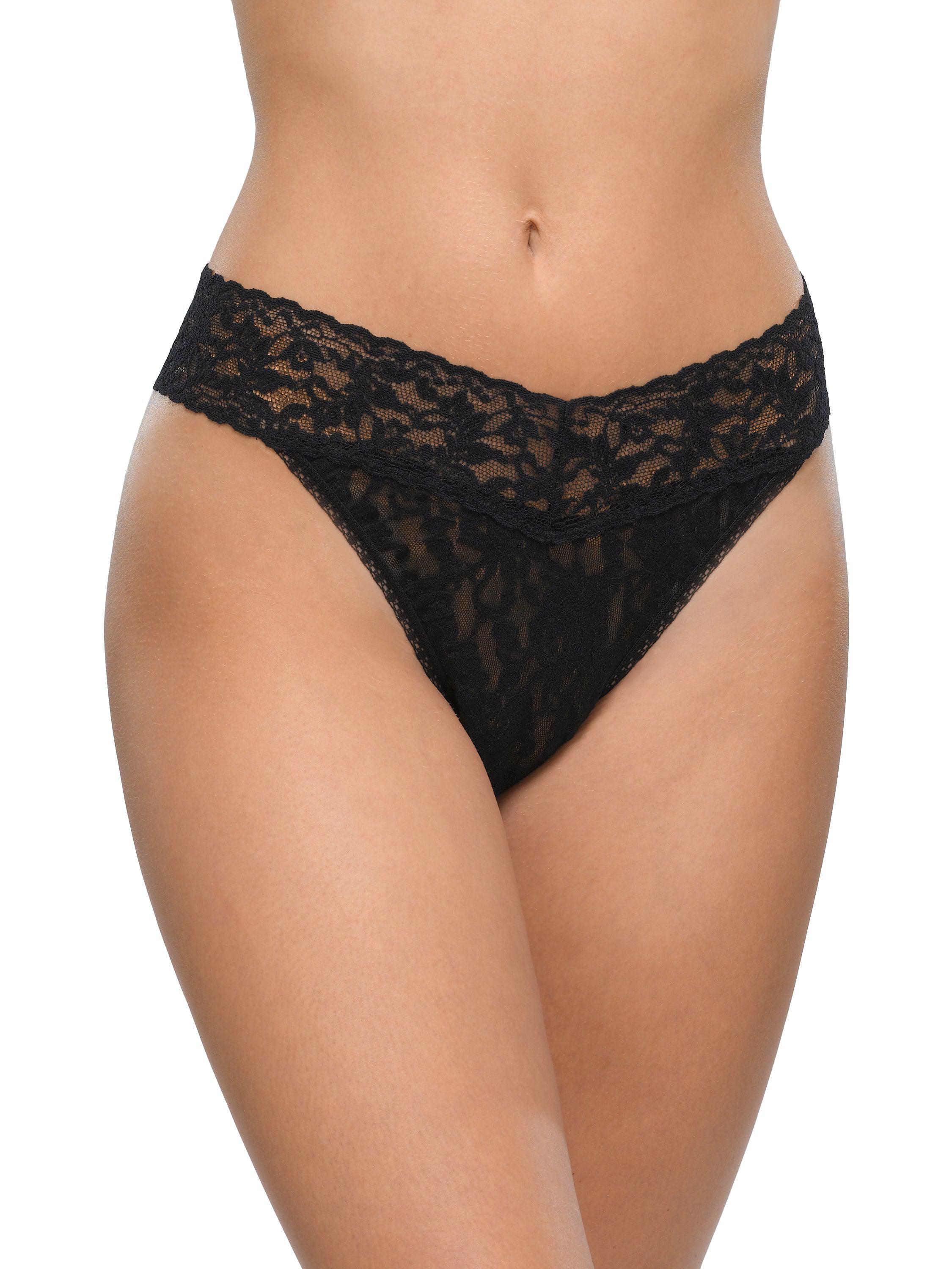 Hanky Panky Original Rise Thongs 3-Pack - Comfortable Women's Underwear for Everyday Wear, Travel & Special Occasions