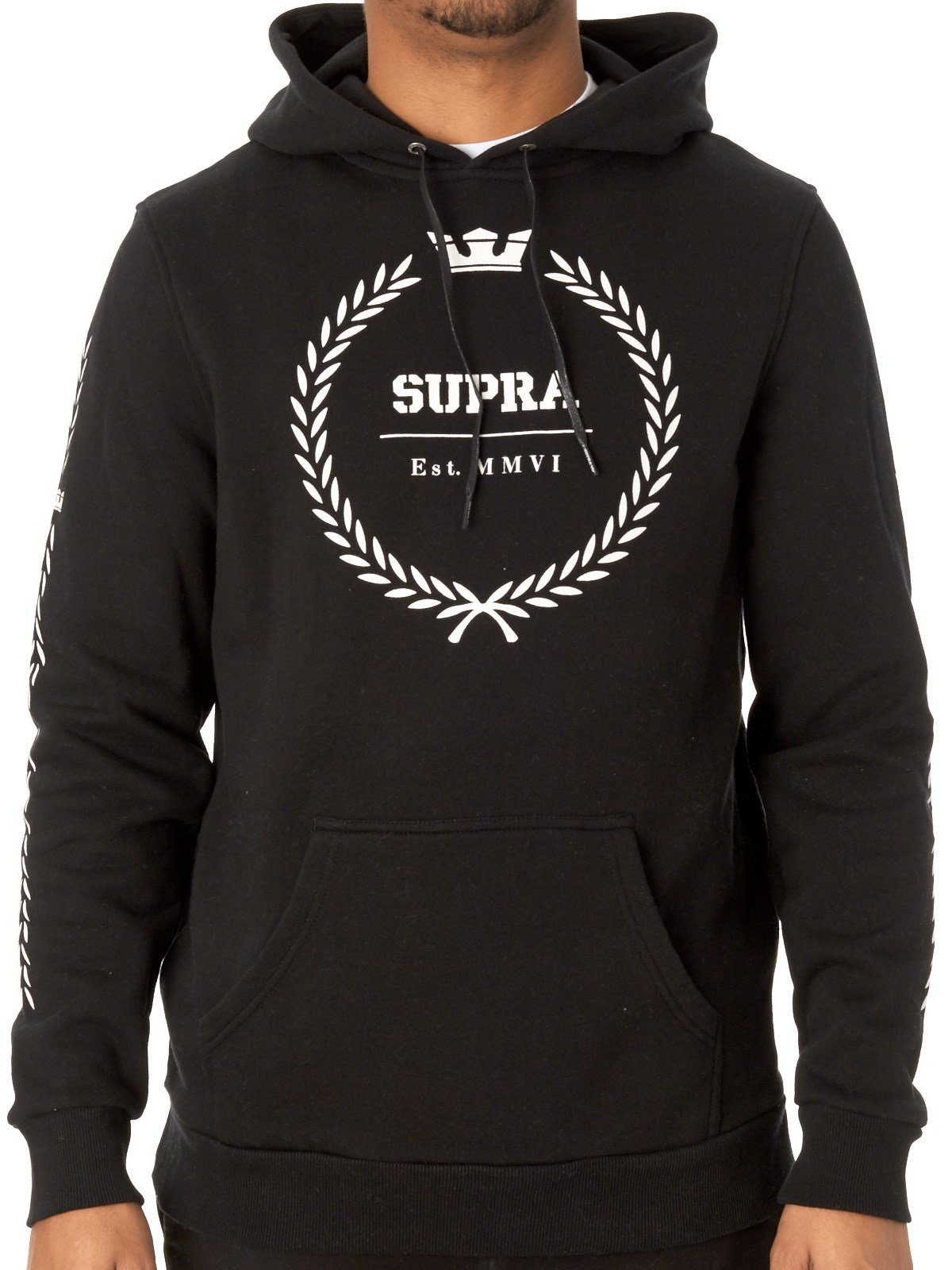 Supra Men's Pullover Hoodie Sweatshirt - Black | Casual Streetwear for Men | Perfect for Gym, Lounge & Everyday Wear
