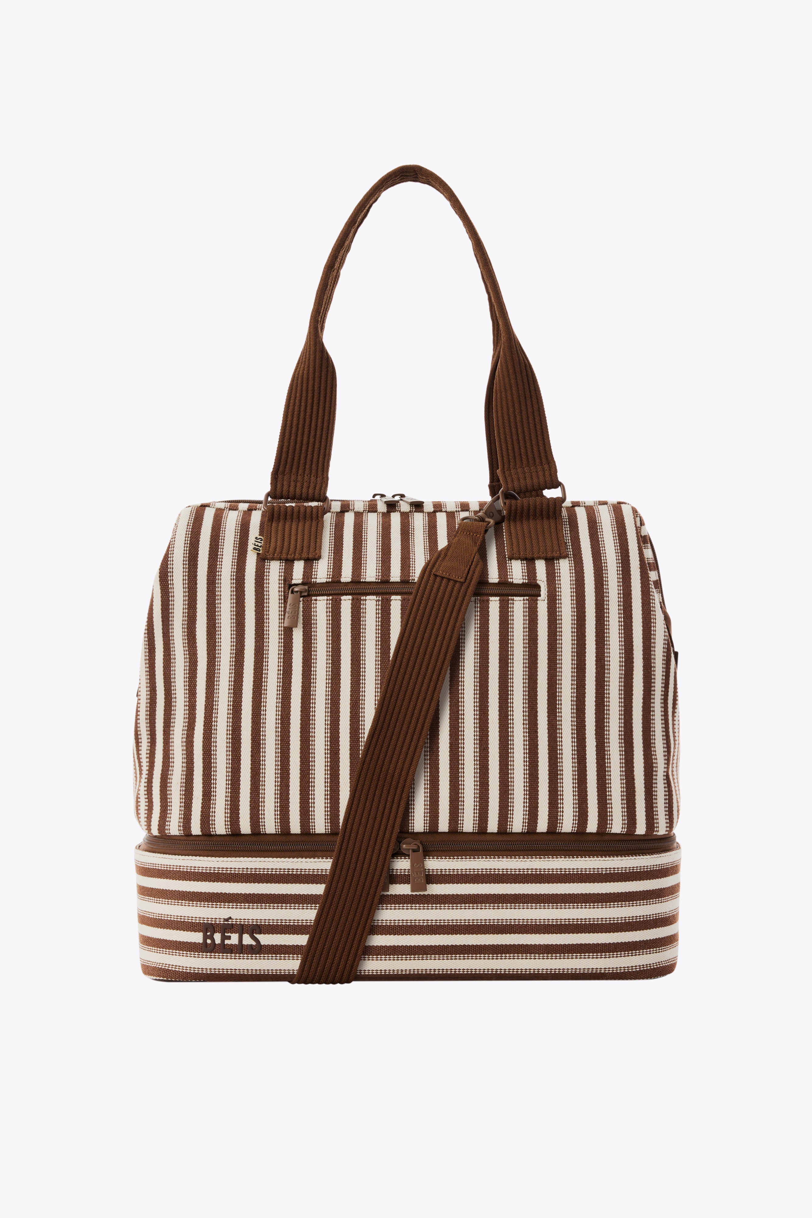 Mini Weekender Bag in Maple Stripe - Stylish & Compact Carry-On for Weekend Getaways, Travel & Gym Essentials