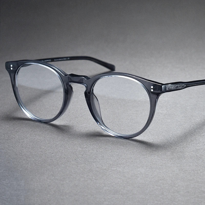 Stylish Black Acetate Full Rim Round Eyeglasses for Women - M5183 | Perfect for Work, Reading & Everyday Fashion