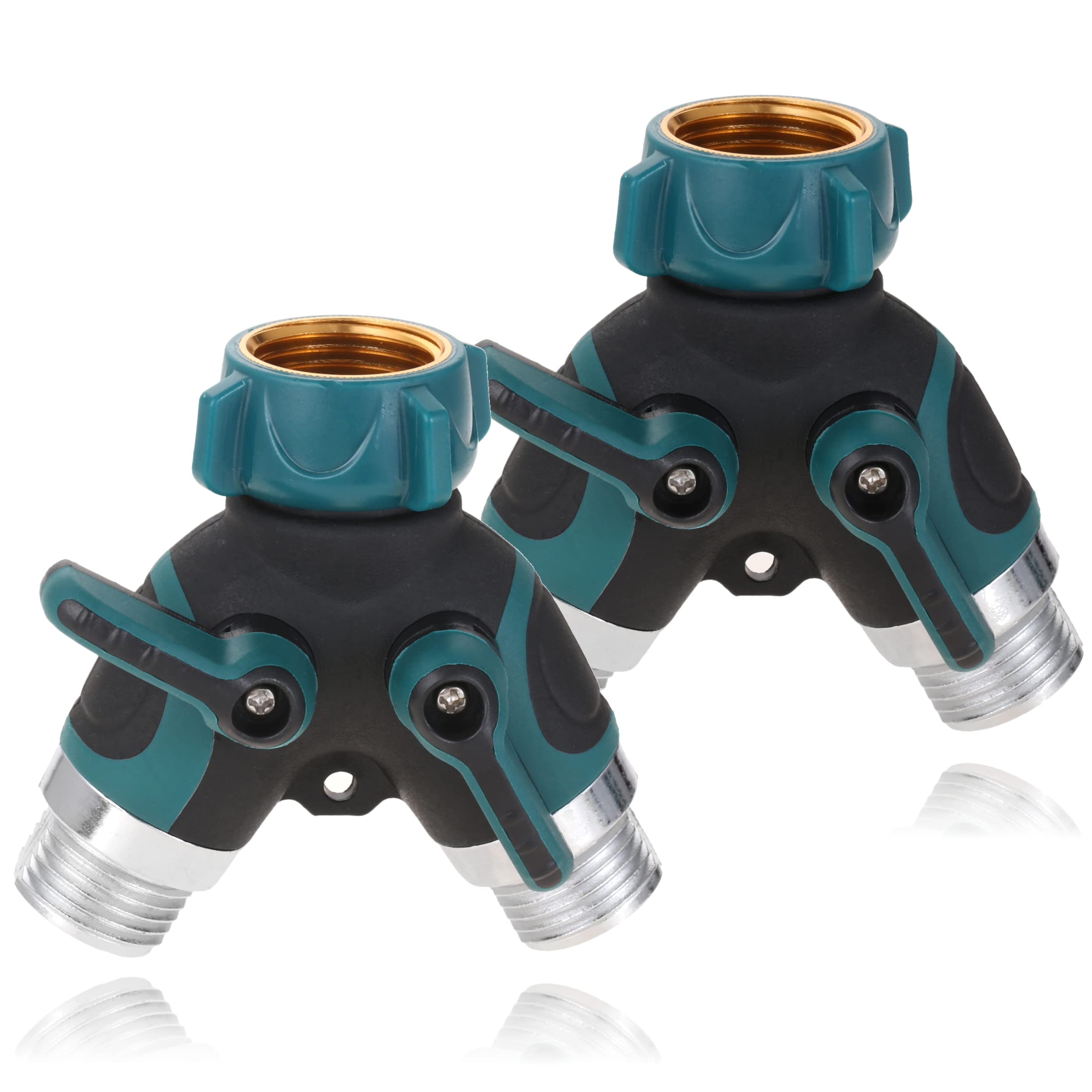 Heavy Duty 2-Way Garden Hose Splitter for Watering & Farm Use