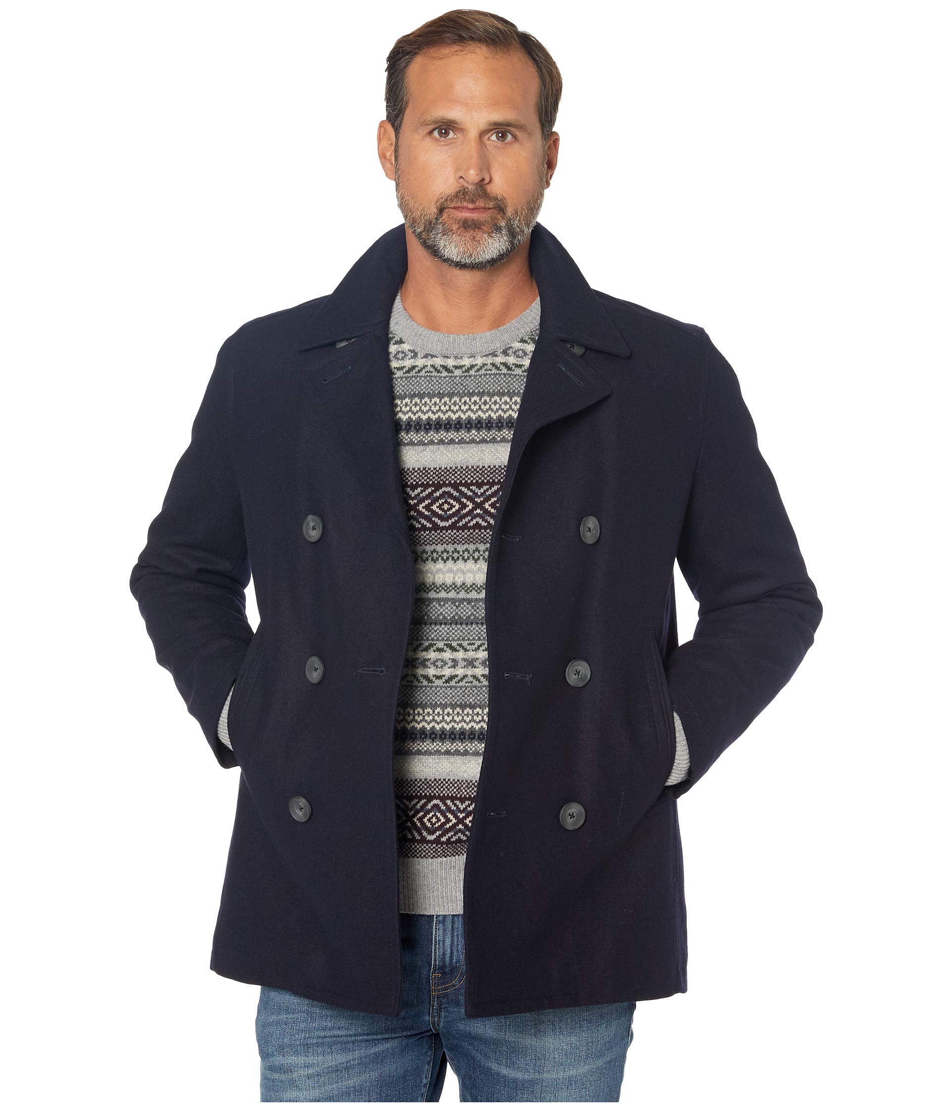 Nautica Men's Classic Wool Pea Coat - Warm Winter Overcoat for Casual & Formal Wear | Perfect for Office, Dating & Outdoor Activities