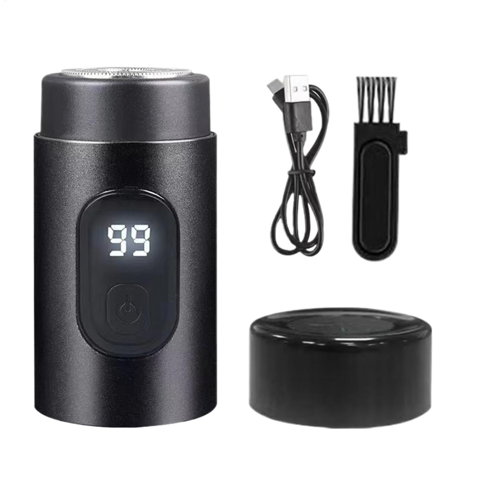 USB Rechargeable Waterproof Travel Electric Shaver for Men - Compact Portable Pocket Shaver for Face & Body Grooming, Perfect for Car, Business Trips & Outdoor Adventures