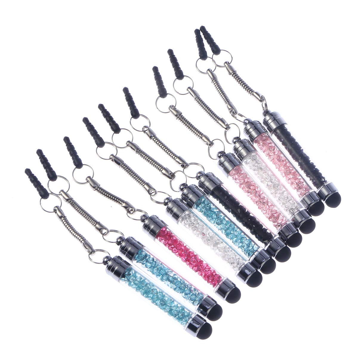 Hemobllo 5PCS Crystal Stylus Pens - Diamond Ballpoint Pen & Universal Touch Screen Stylus for iPhone, iPad, Samsung Tablets - Perfect for Writing, Drawing & Precise Screen Navigation