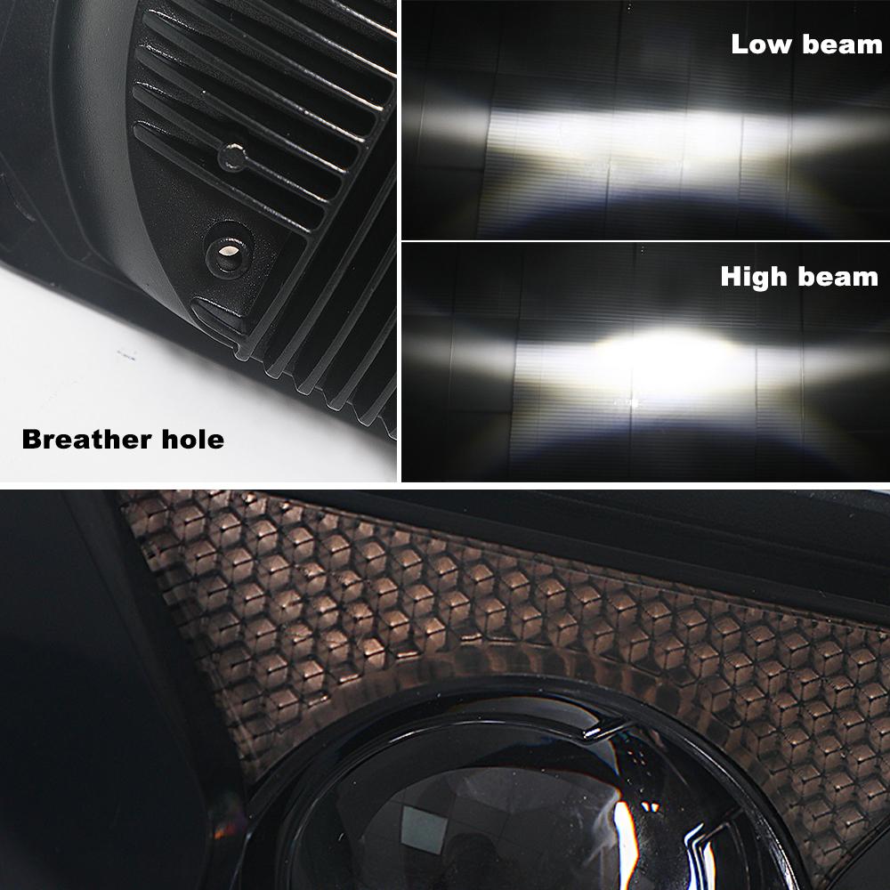 75W 5x7 High/Low Beam LED Square Headlights with DRL - DOT Approved - Replacement for Halogen Bulbs - Perfect for Jeep Wrangler, Ford F-150, Chevy Silverado & Off-Road Vehicles