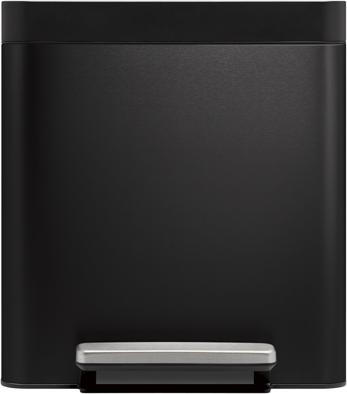 Kohler K-20942-BST 8-Gallon Compact Black Stainless Steel Step Trash Can - Sleek Kitchen & Office Waste Bin for Modern Homes