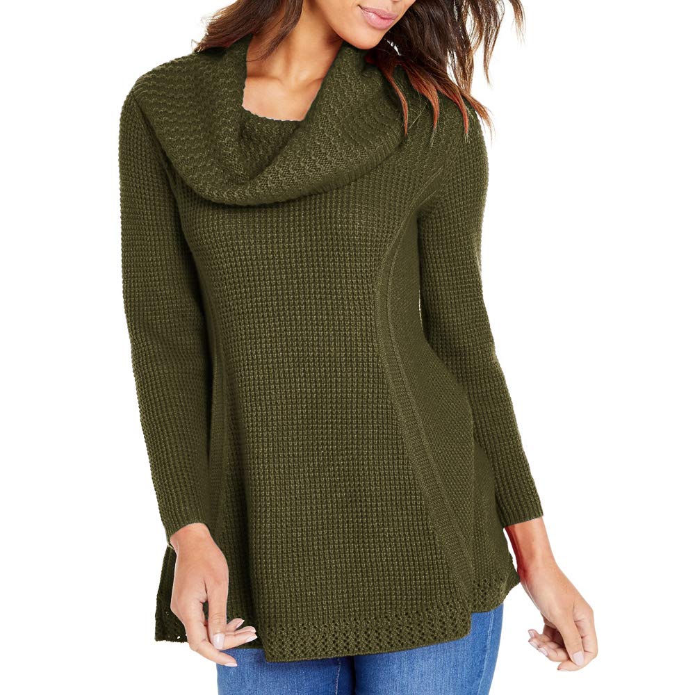 NIUBIA Women's Turtleneck Sweater - 2022 Long Sleeve Knit Pullover, Soft & Cozy Solid Color Winter Sweater for Women | Perfect for Office Wear, Casual Outfits & Cold Weather Layering