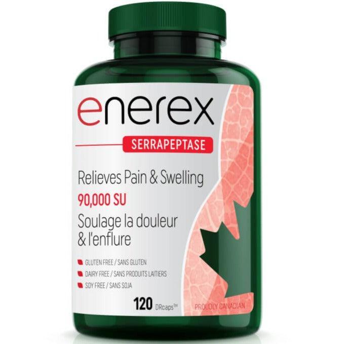 Enerex Serrapeptase 90,000SU 120 Delayed Release Capsules - High Potency Enzyme Supplement for Joint Support & Inflammation Relief - Perfect for Active Lifestyles and Post-Workout Recovery