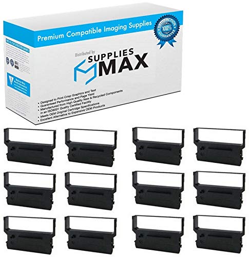 Verifone 900/950 Purple POS Printer Ribbons - 12 Pack Replacement Cartridges (CRM-0023P_12PK) | Compatible with Verifone Credit Card Terminals for Retail & Restaurant Transactions