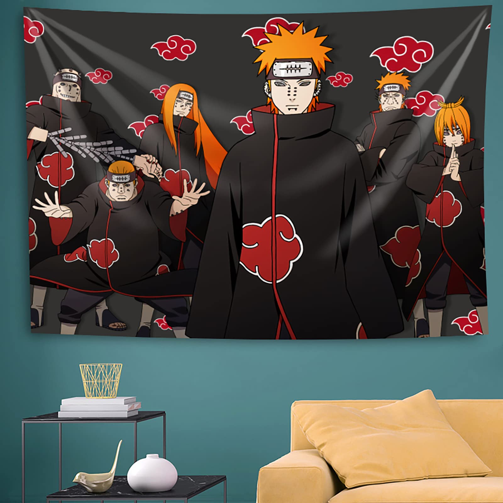 Varkululx Akatsuki Anime Tapestry - Itachi Uchiha Wall Hanging Decor for Bedroom & Living Room | Perfect for Anime Fans, Home Decor & Gift Ideas