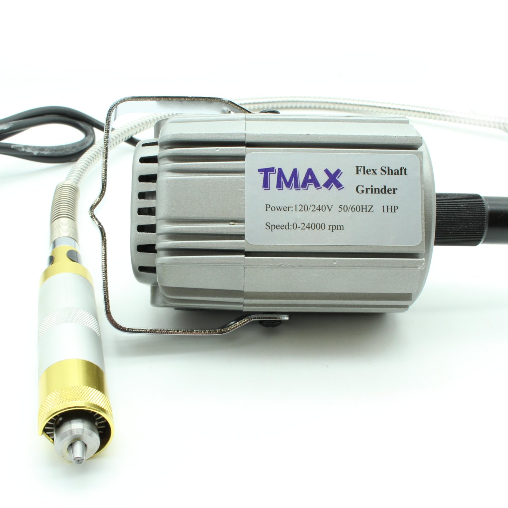 TMAX Heavy Duty Grinder Polishing Rotary Tool with Foot Pedal & Flexible Shaft - 5/32 Inch Chuck for Metal, Wood, Jewelry Crafting & DIY Projects