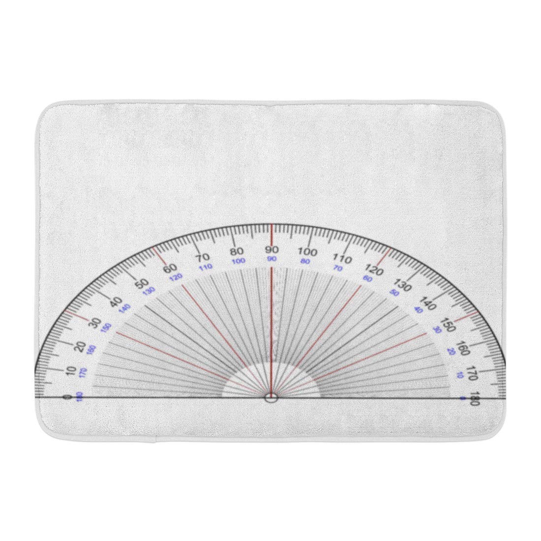 SPXUBZ Non-Slip Waterproof Mathematics Protractor Doormat 18x30 Inch - Durable Indoor/Outdoor Entrance Rug, Machine Washable for School, Office, or Home Decor