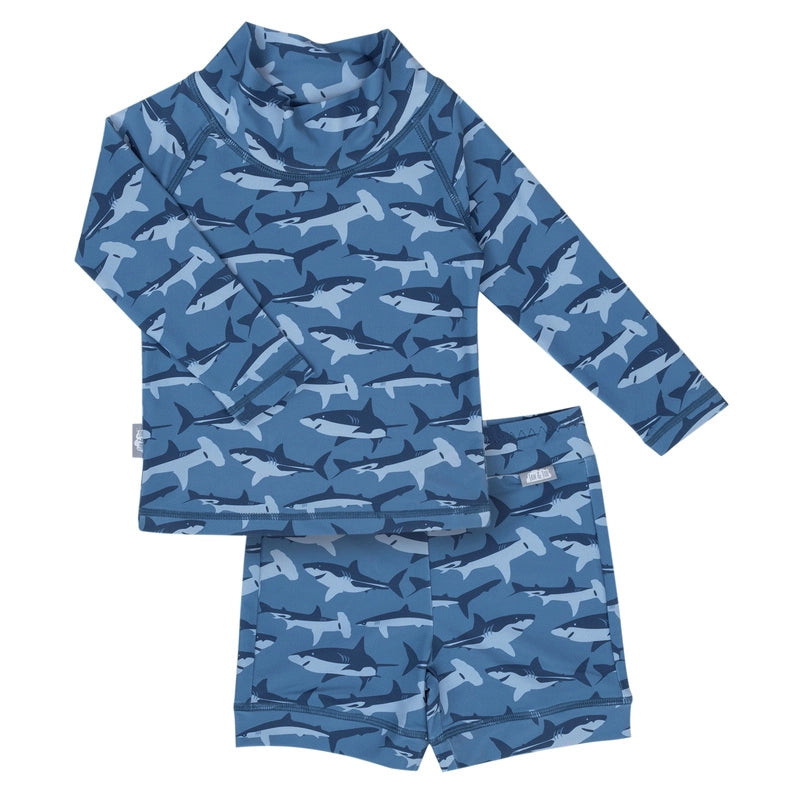 Jan & Jul Sun & Splash 2-Piece UV Protection Swim Suit for Kids - UPF 50+ Rash Guard & Swim Shorts Set - Perfect for Beach, Pool & Outdoor Water Activities