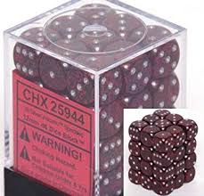 Chessex 36-Piece D6 Dice Set - Silver Volcano Speckled 12mm Pipped Dice for Tabletop RPGs, Board Games & Collectors | Perfect for Dungeons & Dragons, Pathfinder & Warhammer