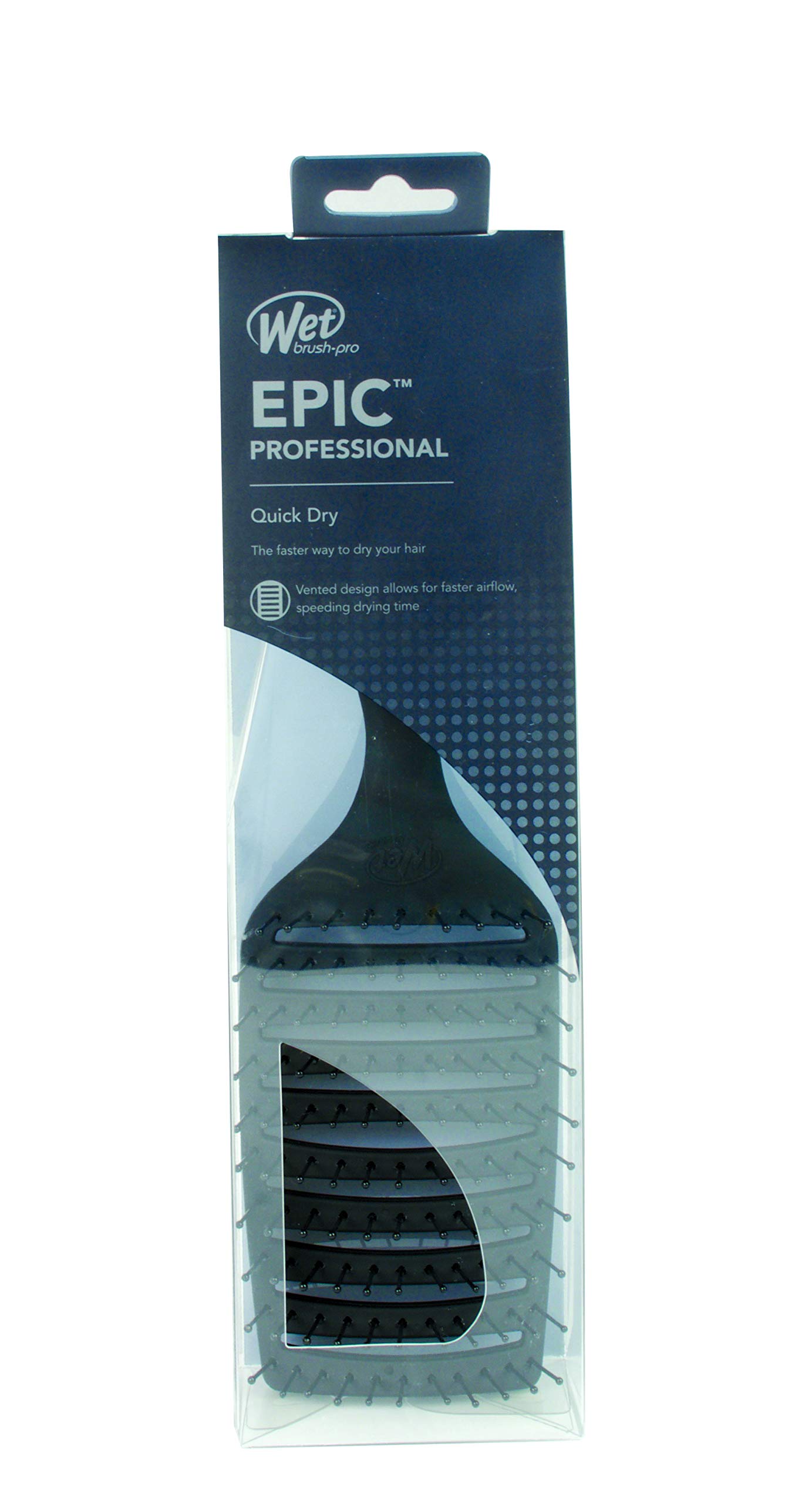 Professional Quick Dry Hair Brush - Ultra Lightweight & Ergonomic Design for Fast Blow Drying - Perfect for Salons, Home Use & Travel (Black)