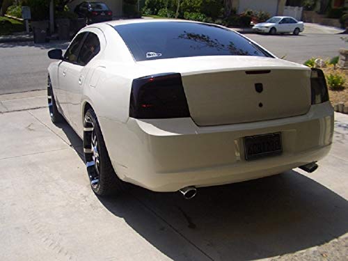 Smoke Tinted Taillight Vinyl Overlay Covers for Dodge Charger (2006-2023) - Easy DIY Installation, Waterproof Protection - Upgrade Your Car's Rear Lights for a Sleek Custom Look (Perfect for Night Driving & Car Shows)