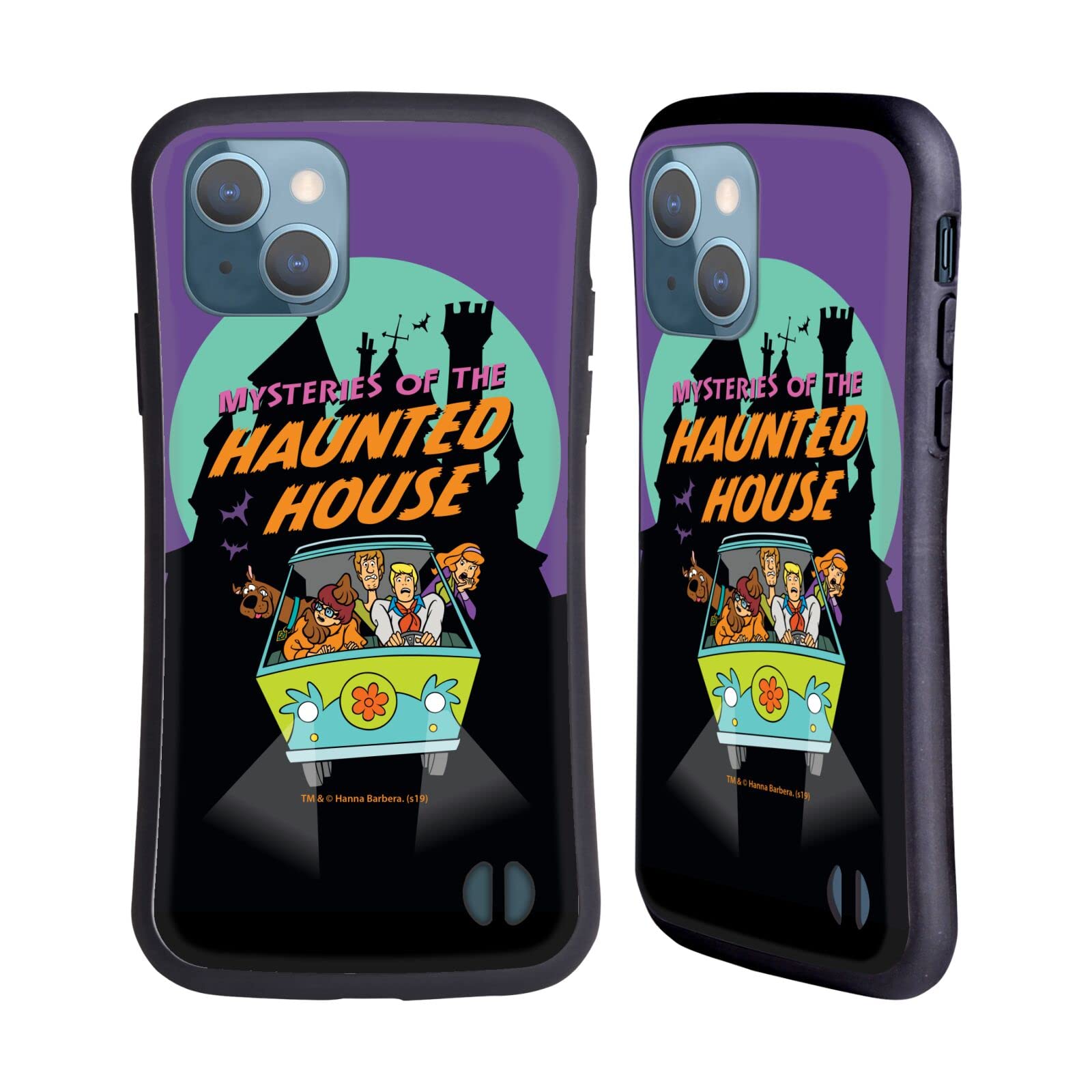 Officially Licensed Scooby-Doo Haunted House iPhone 13 Case - Premium Hybrid Protective Cover for Apple iPhone 13 - Perfect for Halloween, Cartoon Fans, and Themed Parties