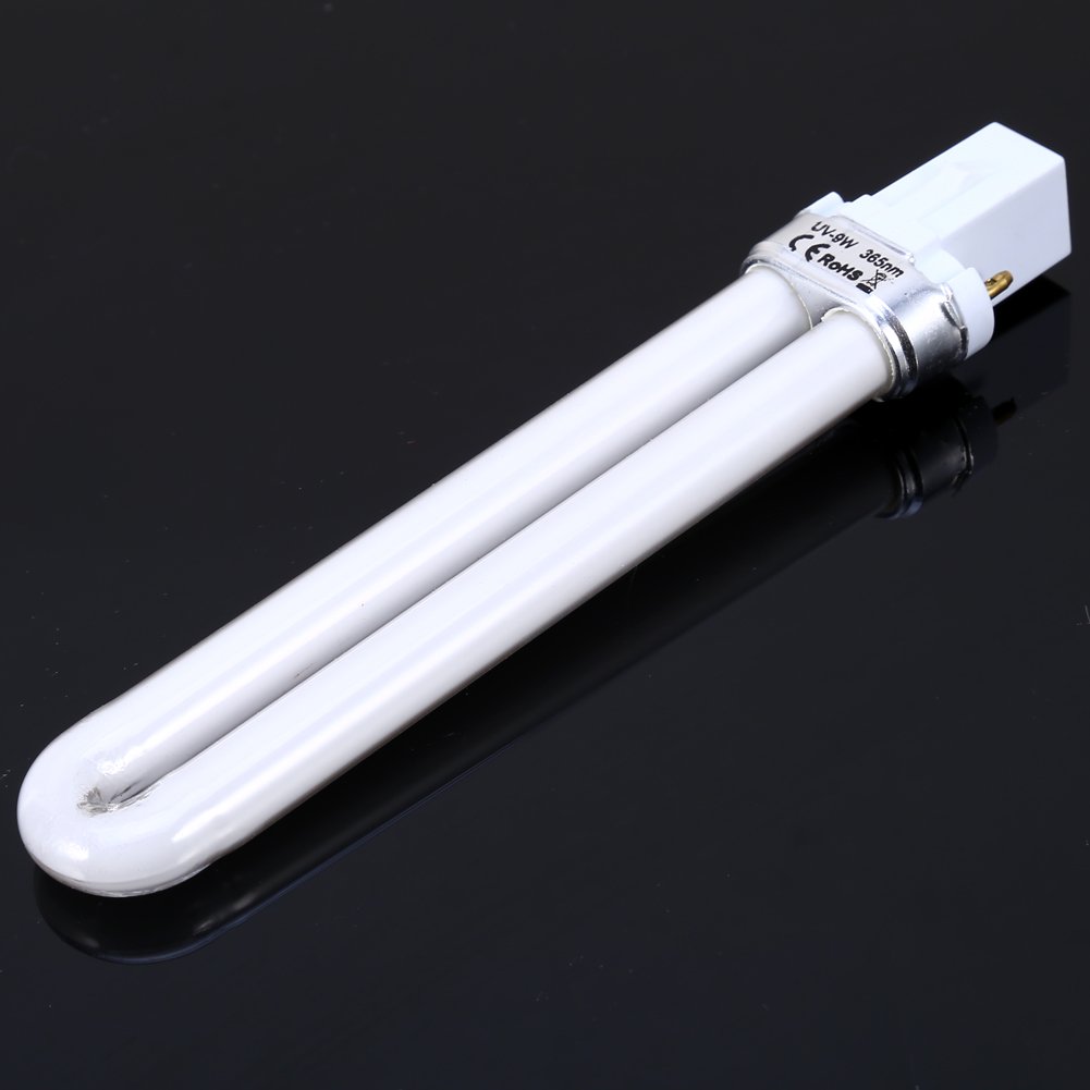 9W Professional Nail Dryer Lamp Replacement - U-Shaped Durable UV LED Nail Light Bulbs for Gel Polish Curing - Perfect for Home Nail Salon & DIY Nail Art (Ideal Replacement for Old Salon Equipment)