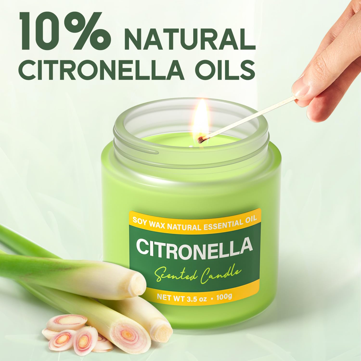 BOYUJK Citronella Candles - 60-70 Hours for Patio & Camping