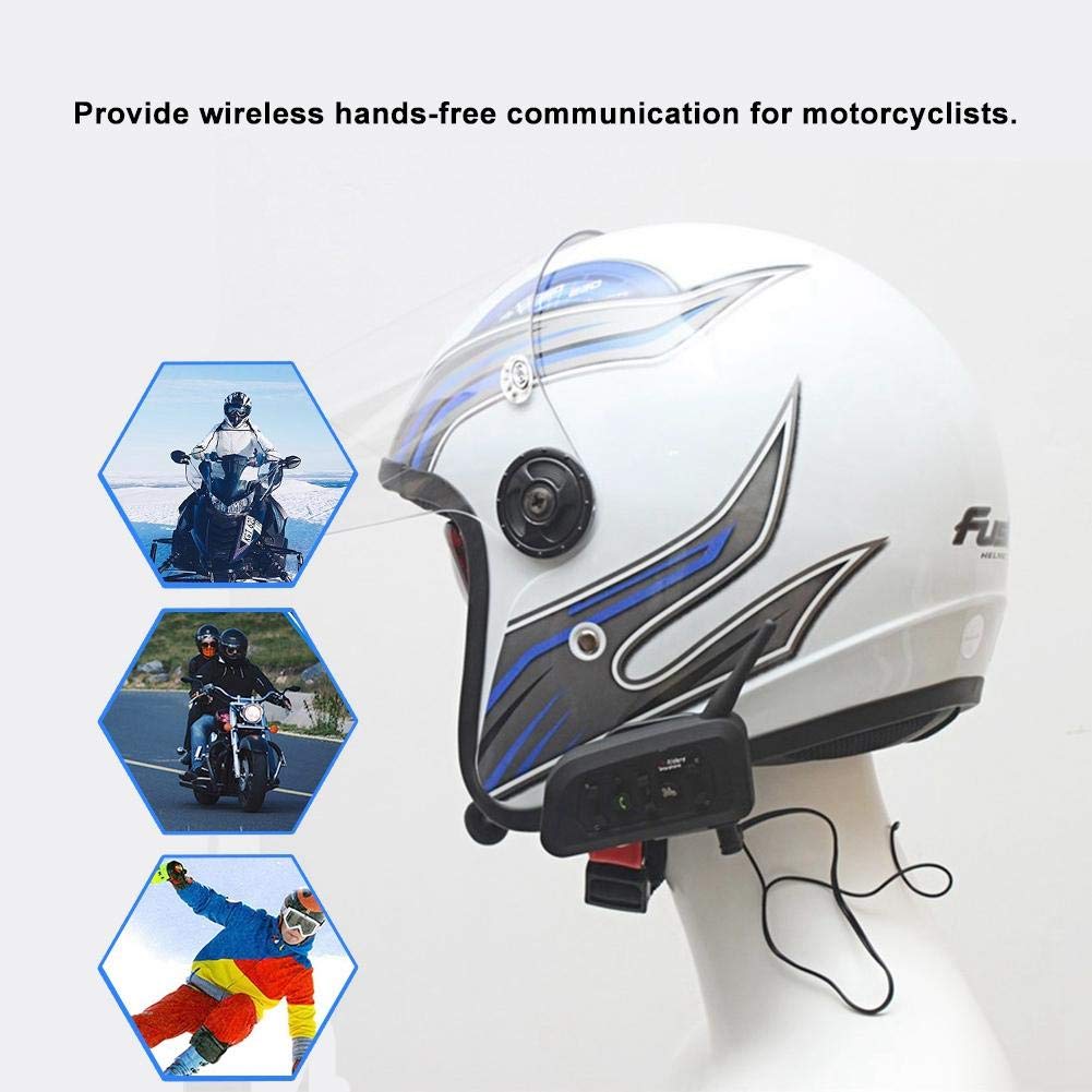 Aramox Vnetphone V6-1200 Motorcycle Bluetooth Intercom Headset - Wireless 6-Way Communication System for Group Riding | Perfect for Motorcycle Tours, Road Trips & Adventure Riding