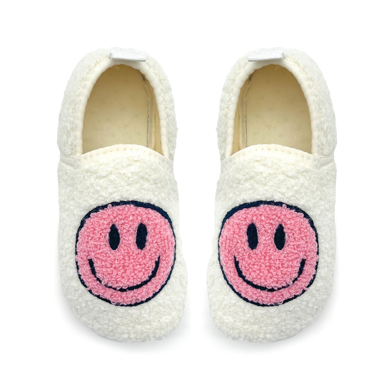 COVS Smile Face Slippers for Kids & Toddlers - Non-Slip TPR Soft Sole House Shoes for Boys & Girls - Cozy Indoor Socks for Playtime, Nap Time & Home Comfort