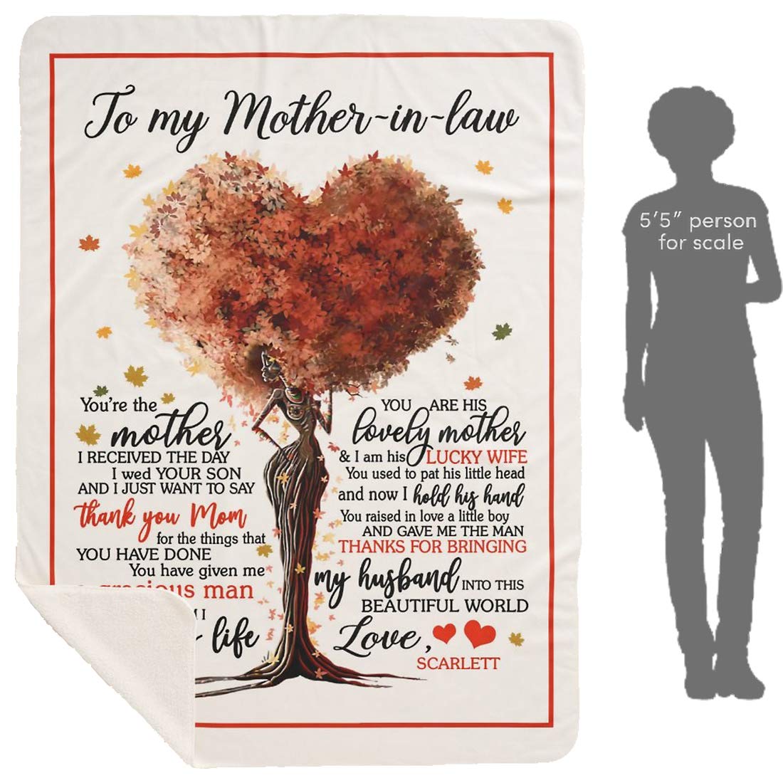 Personalized Mom Blanket - Custom Mother's Day Gift from Daughter & Son with Kids' Names - 'To My Mom We Love You' Sherpa Throw - 60