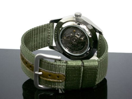 SEIKO 5 Automatic Men's Watch SNZG09J1 - Japanese Import - Military Style Stainless Steel Watch with Date Window - Perfect for Everyday Wear, Outdoor Adventures & Business Casual Outfits