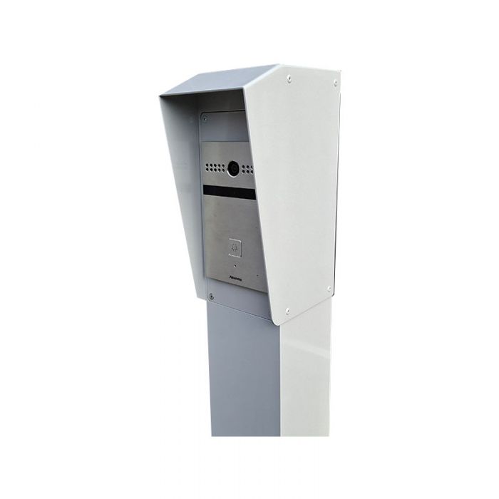 130cm Intercom Column with Double-Layer Powder Coating - 15x15cm for Secure Entry Systems & Apartment Buildings