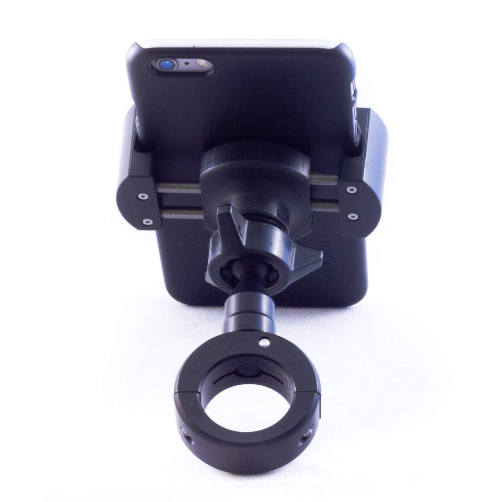 Universal Motorcycle Handlebar Mount for Smartphone & GPS - Adjustable Phone Holder with Secure Grip - Perfect for Adventure Riding, Commuting & Navigation (Model 4-30912-B-TECHGRIPPER™)