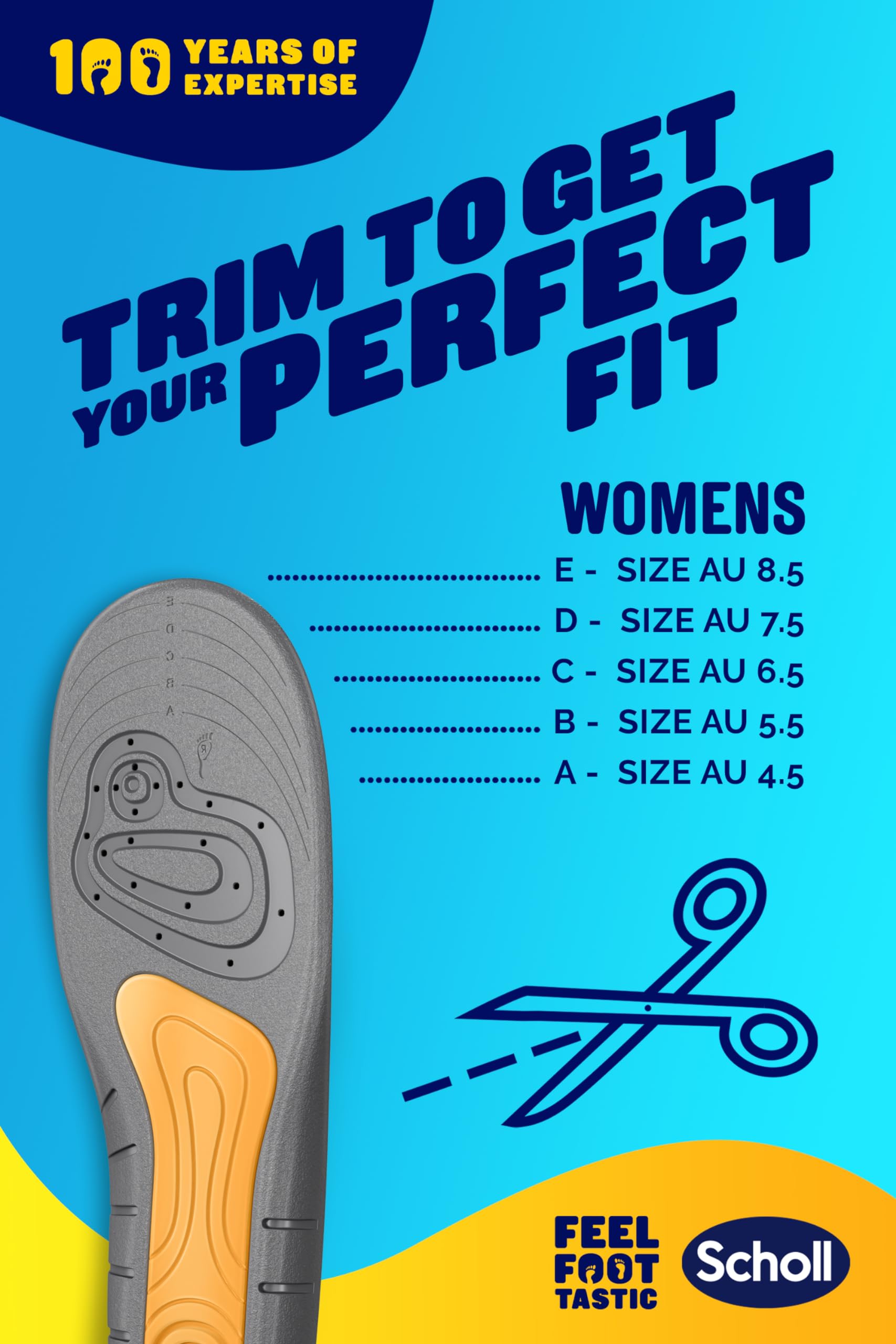 Scholl Women's Gel Activ Work Insoles for Comfort & Support - UK Size 3.5-7.5 - Perfect for Nurses, Teachers & Standing All Day