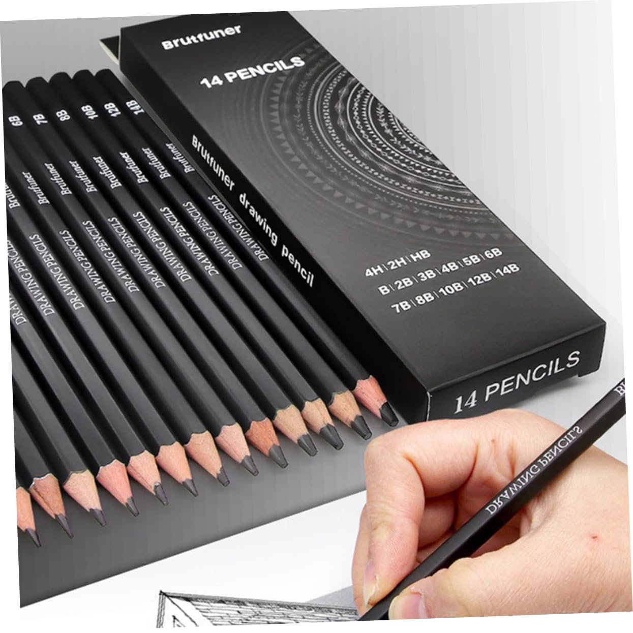 SEWACC 28-Piece Sketch Pencil Set - Professional Shading Pencils for Kids & Artists - Wooden Drawing Pencils for Sketching, Shading & Painting - Perfect for Art Classes, Home Drawing & Creative Projects