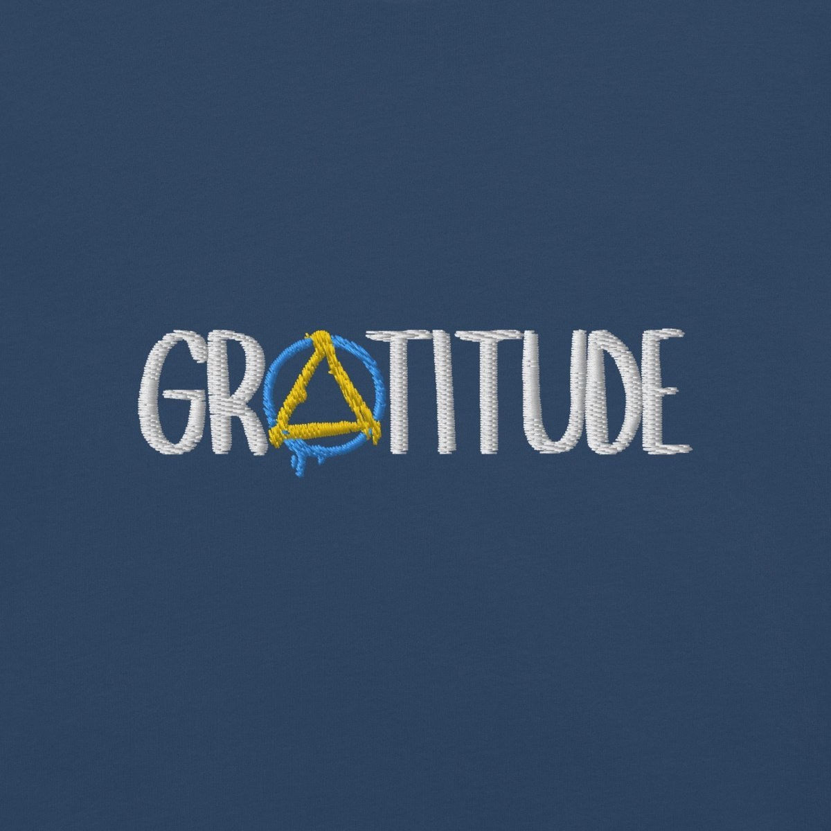 Gratitude Embroidered Heavyweight Unisex T-Shirt - Premium Cotton Crewneck Tee for Men & Women - Perfect for Casual Wear, Gifts, and Everyday Comfort