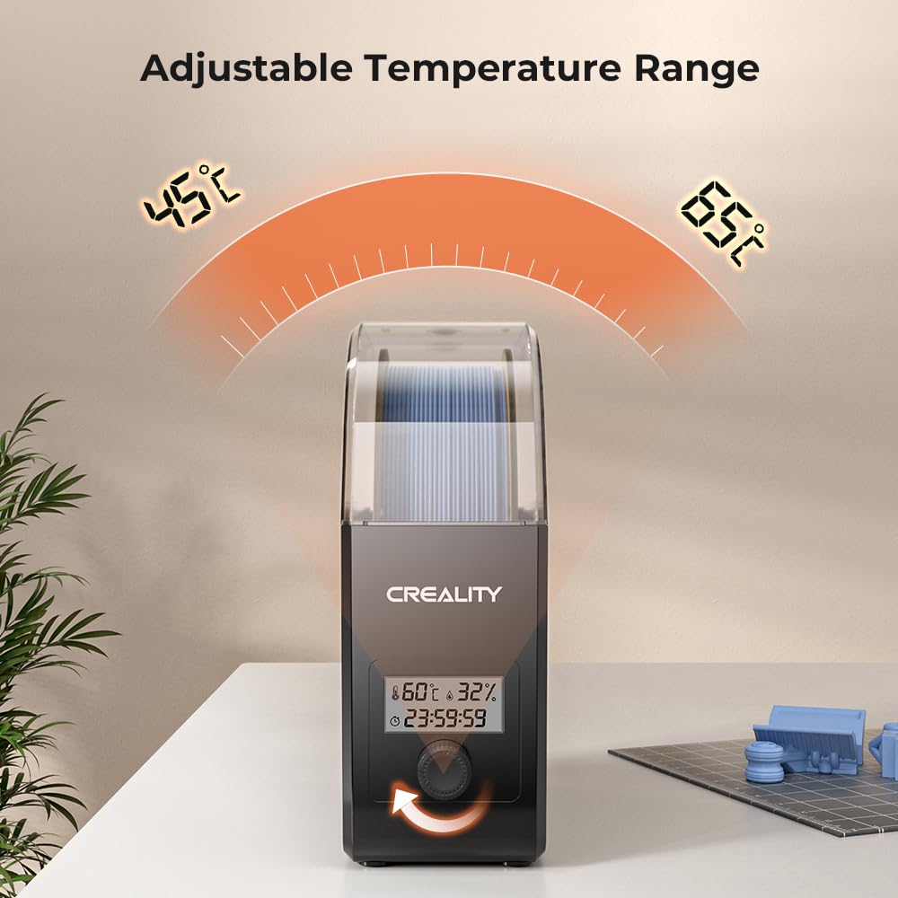 Creality 3D Printer Filament Dryer 2.0 - Upgraded Filament Storage Box with Humidity Control | Compatible with 1.75mm, 2.85mm & 3.00mm 3D Printing Filament | Keep Filaments Dry for Smooth Printing | Perfect for PLA, ABS, PETG Filament Storage & Long-Term Preservation