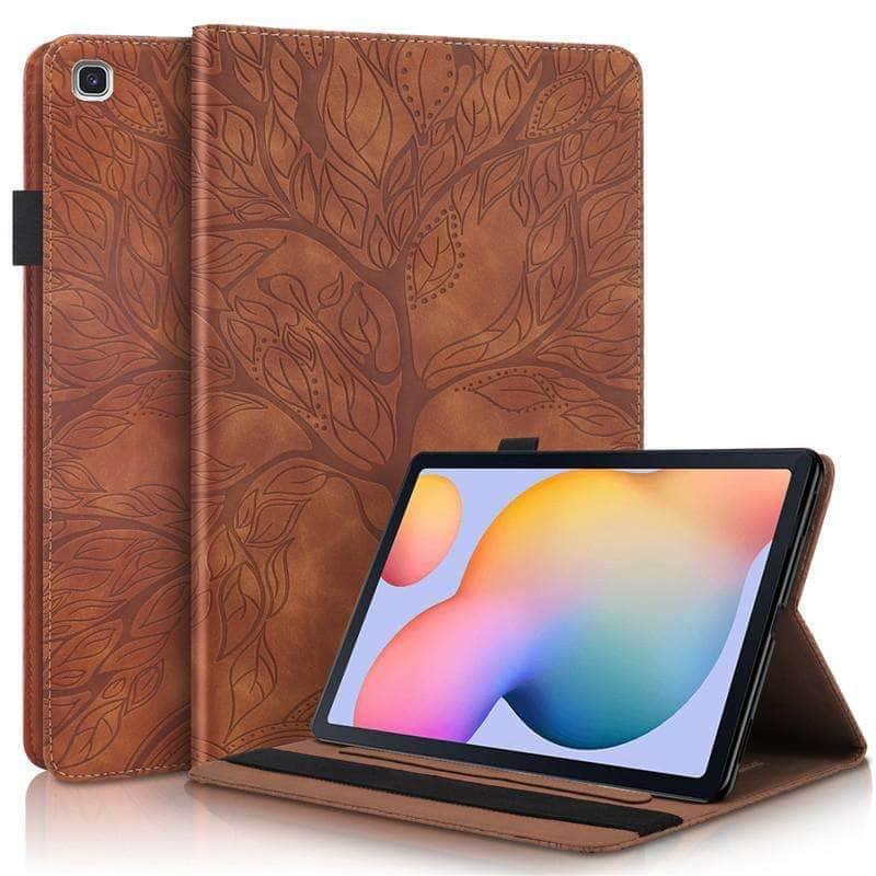 3D Tree Embossed Case for Samsung Galaxy Tab S6 Lite 10.4 (2022/P610/P615) - Slim Protective Cover with Stand | Perfect for Work, Study & Travel