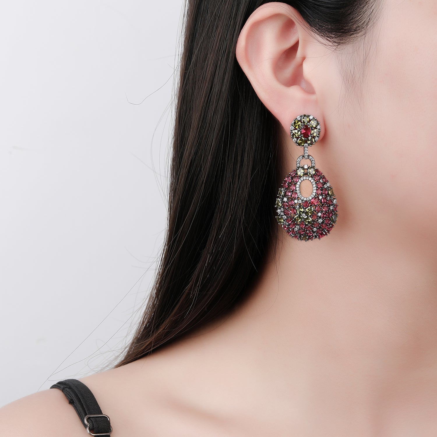 5A Cubic Zirconia CZ Copper Dangle Earrings for Women - Elegant Bridal Jewelry, Wedding Party Accessories & Special Occasion Gifts