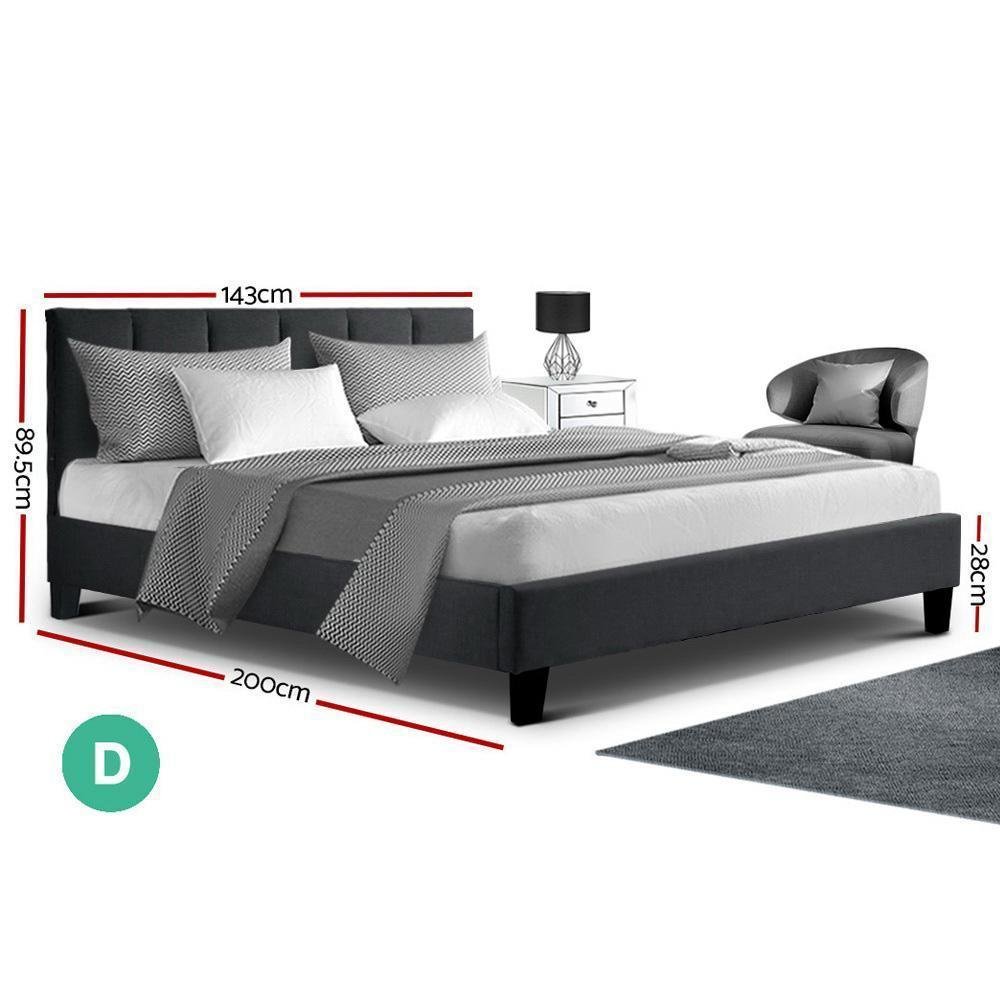 Alma Bed Charcoal & Gray Bonnell Spring Mattress - Medium Firm Support for Back Pain Relief - Double Package Included - Perfect for Guest Rooms & Vacation Homes
