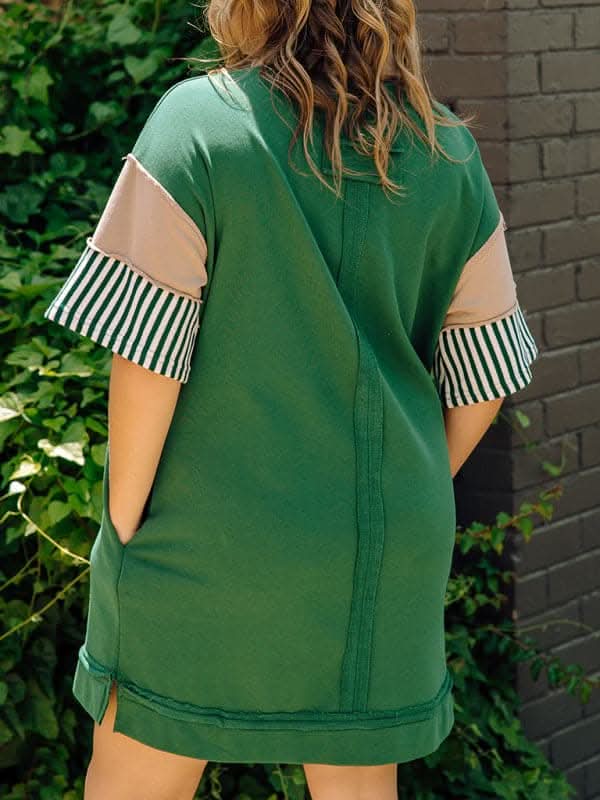 Stylish Cotton Striped Polo and Skirt Outfit Set for Women - Casual Summer Fashion for Beach, Travel and Daily Wear