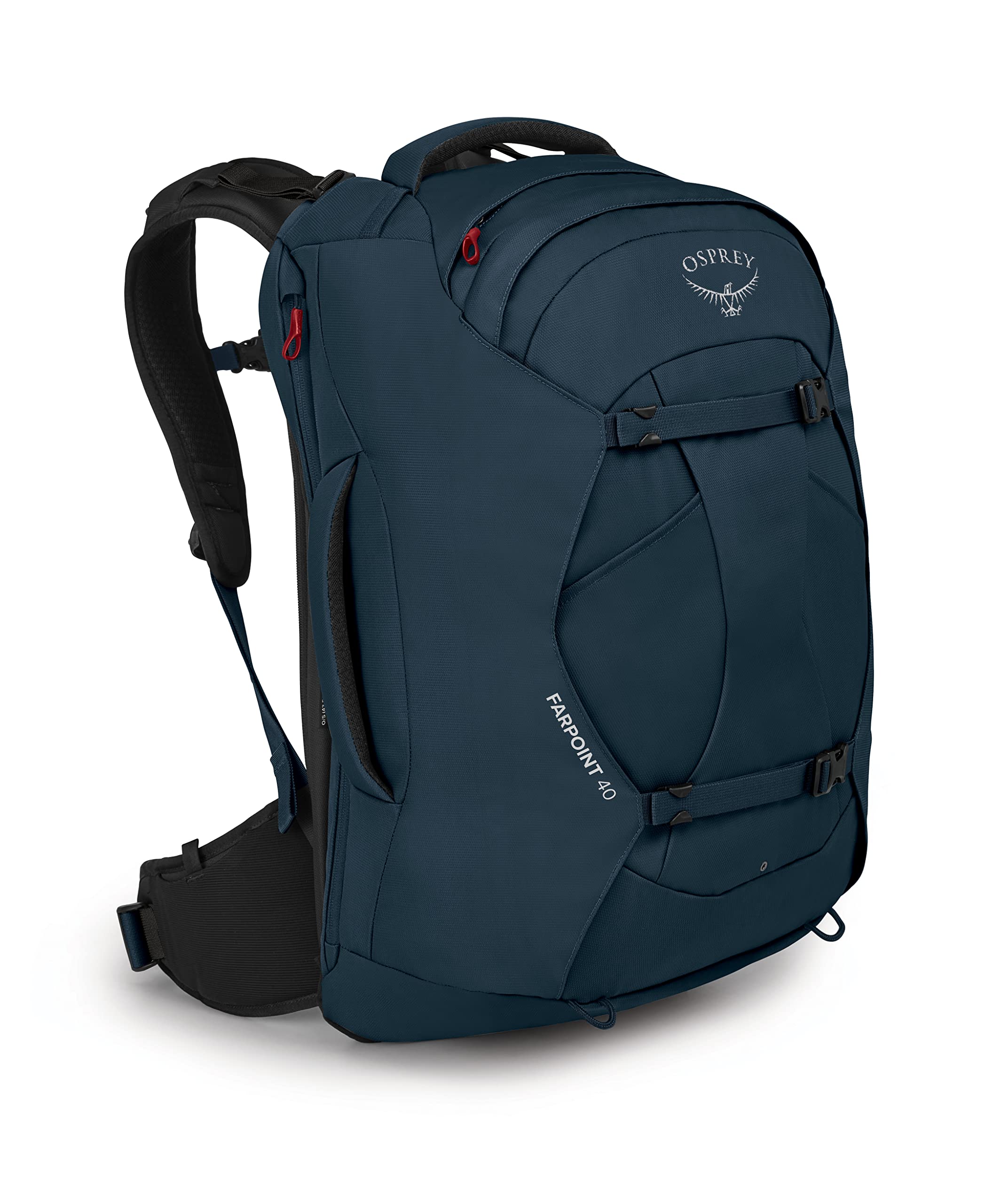Osprey Farpoint 40L Men's Travel Backpack - Lightweight Carry-On Hiking Pack for Airplane, Camping & Outdoor Adventures (Muted Space Blue)