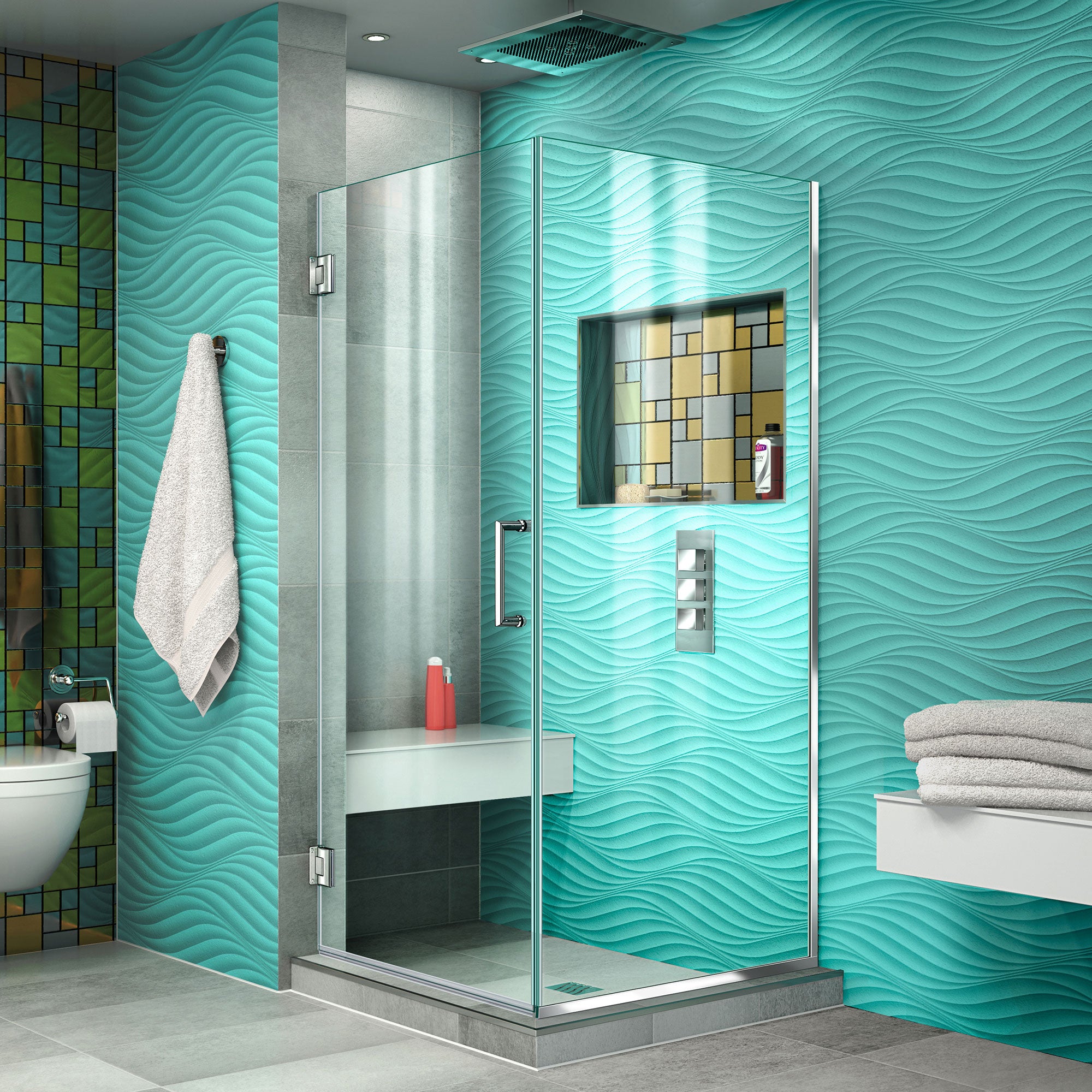 DreamLine Unidoor Plus Frameless Hinged Shower Enclosure - 30.375